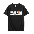 Free Fire Game T Shirt For Boys Summer Cotton Fabric Round Neck Fabric - Black. 
