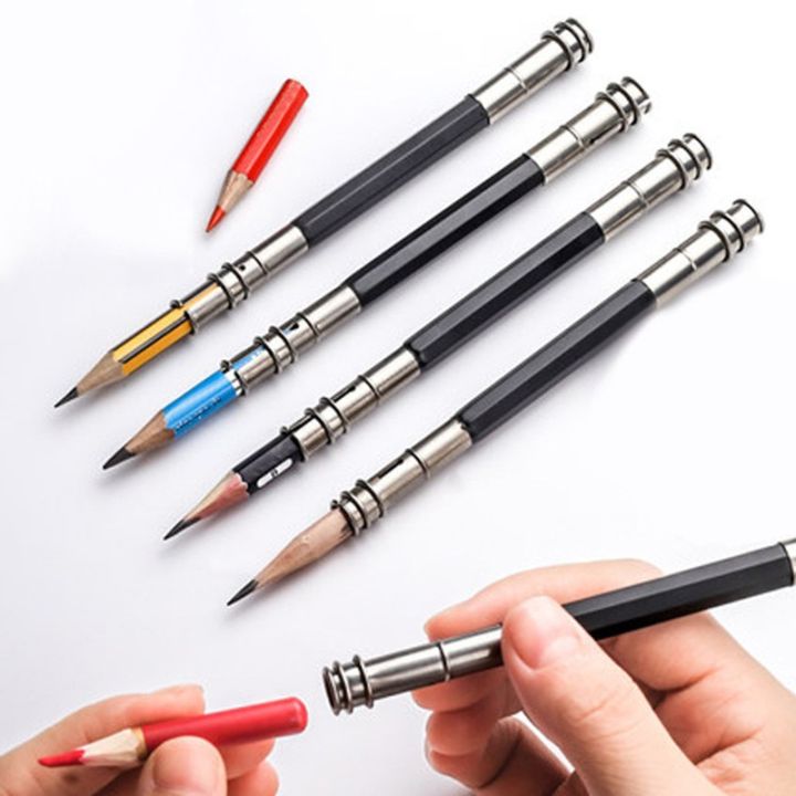 Two Size Double Ended Dual Pencil Extender Adjustable up to 8mm for Drawing & Sketching