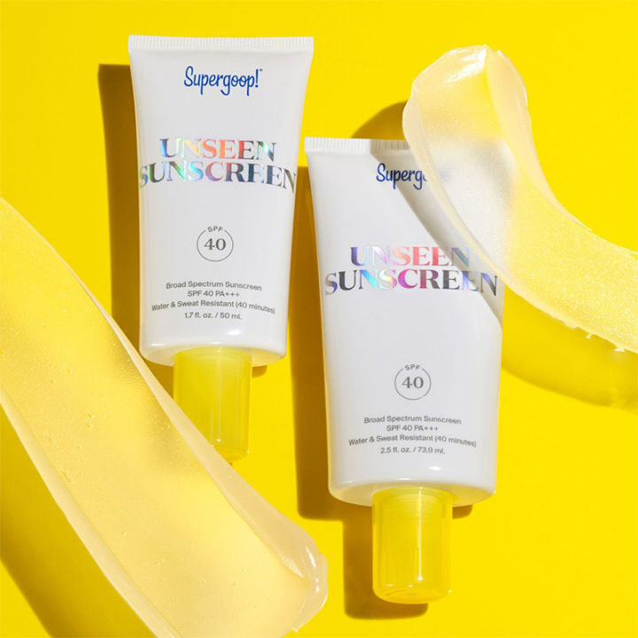 Supergoop Unseen Sunscreen SPF40 Invisible Isolation Cream Lasting Moisturizing Brightening Waterproof Face Suncreen