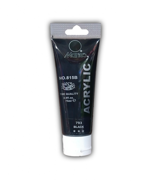 Marie's%2075ml%20Acrylic%20Colors%20Paint%20Tubes-793%20Black%20-%20Image%202