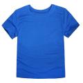 blue Round Neck Plain cotton T-shirt For Kids. 