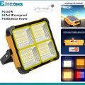 Outdoor 1000w 12000mAh Battery USB Rechargeable Waterproof Rainproof Solar Panel LED Flood Light. 