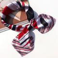 Soft Squares Decorative Head Scarf Multicolor Stripe Print Kerchief Neck Wrap. 