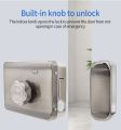 Waterproof Keyless Lock Tuya Smart Security lock Smart WiFi tuya biometric Wifi Password Digital Fingerprint Exterior Rim Door Lock- Electric rim lock - door lock - main gate lock 12V DC with fingerprint unlock - Biometric Unlock - password unlock keys. 