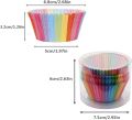 Beautiful Paper Cup Cake Mould - 100 Pcs - Multicolor. 