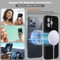 100% Original Eouro Magnetic Case for iPhone 14 Pro Max Case [MIL-Grade Drop Tested & Compatible with MagSafe] Translucent Matte Back with Aluminum Alloy Keys, Anti-Fingerprint Anti-Scratch 6.7 Inch, Black. 
