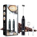 Milk Frother USB Rechargeable Handheld Foam Maker 3-Speed Adjustable for Latte Coffee Cappuccino Making with Egg Mixer and USB Charging Cable. 