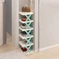 New Zig Zag Style 5 Layer Folding Plastic Shoe Rack. 