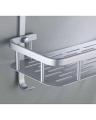 2 Layer Aluminium Bathroom Corner Shelf - Silver. 