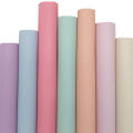 Pastel Colors Soft Smooth Synthetic Leather Faux Leather Fabric Sheets Felt Backing Leather Sheets for Bows Craft 21x29CM Q1017. 
