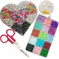 Complete DIY Bracelet & Jewellery Making Kit for Girls | Magnetic Heart Charms + Jump Rings & Lobster Clasps | Alphabet Beads & Accessories Set with Big Storage Box | DIY Jewellery Making Beads Box | Art & Craft Kit for Kids & Teens (Multiple Kits Availab. 