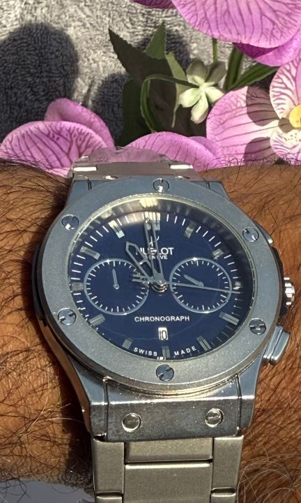 StellaTime & Co. Premium Blue Dial Stainless Steel Men’s Quartz Watch ...