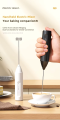Rechargeable Electric Beater and Mixer, Cordless Handheld Egg Beater with Multiple Speed Settings, Portable Kitchen Mixer for Eggs, Cream, Cake Batter, Dough, Coffee, Sauces and Desserts, USB Rechargeable Hand Mixer with Powerful Motor, Lightweight Ergono. 