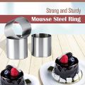 BRADOO-6 Pieces Round Biscuit Cutter Stainless Steel Mousse Ring Mini Circle Cookie Cutters Frying Egg Rings Baking Tool. 