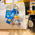 Genuine Creative Cute Pororo Keychain Couple Cute Schoolbag Pendant Car Key Chain Small Gift Wholesale. 
