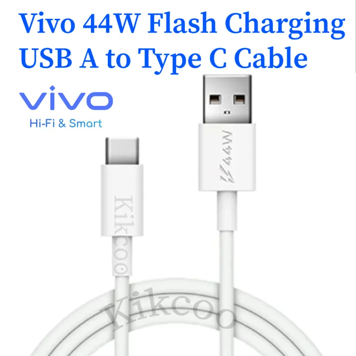 Original 100% Vivo 44w Flash charging Cable Vivo USB A to Type C