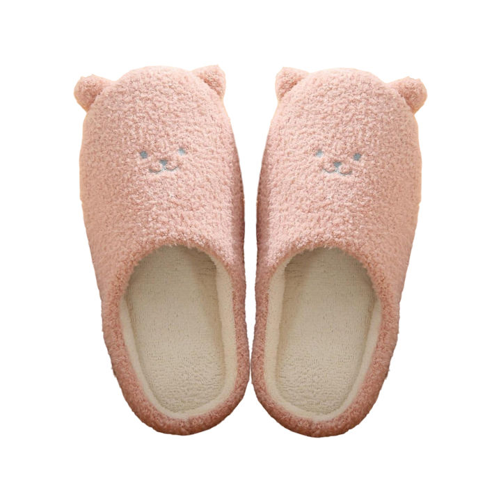 Women's House Slip-On Anti-Skid Bear Indoor Casual Shoes Snow Slippers