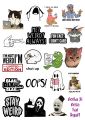 Weird Stickers   Funny Stickers  Aesthetic Stickers  20   Pieces of Attitude  Stickers  For  Decoration Journals Scrapbooks Laptop Mobile  Dairies And Gifts  Best Quality  2 inch  Adhesive Girls  and Boys  Vibes. 