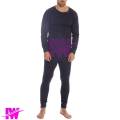 2 Pcs Mens Boys Premium Full Body Suit Thermal Body Warmer Skin Tight Stretchable Innerwear Winter Warm Long Johns Trouser Pajama Full Sleeve Shirt Navy Blue. 