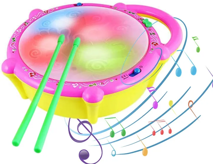 "Multicolor%20Electronic%20Flash%20Drum%20Toy:%205%20Visual%203D%20Lights%20Musical%20Play%20for%20Kids%20-%20Image%202