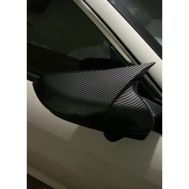Bat Man Style Carbon Fiber Car Rearview Mirror Cover Side Door Mirror Shell Decoration Trim for HONDA CIVC X