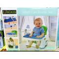 baby dining chair - Booster Seat High Chair With Removable Foldable Toy Tray 3 Point Safety Harness. 