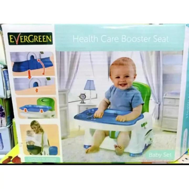 baby dining chair - Booster Seat High Chair With Removable Foldable Toy Tray 3 Point Safety Harness