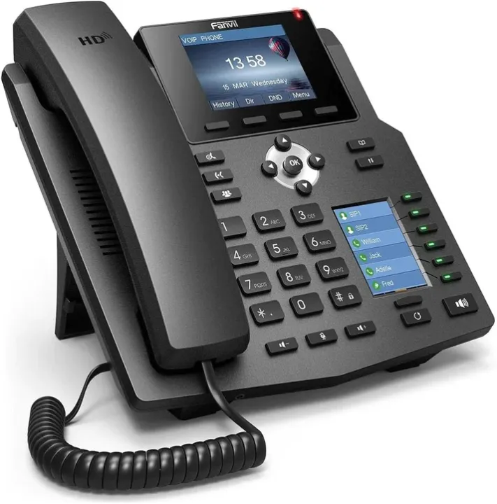 Fanvil%20Enterprise%20IP%20Phone%20X4%204%20SIP%20Line%20PoE%20Capable%20and%202.8"%20Color%20Screen%20-%20Image%202