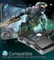 Fosmon 3-Port HDMI Switcher, HDR, HDMI 2.0, HDCP 2.2, 4K@60HZ 1080p Wall Mountable HDMI Switcher [Metallic Alloy Plug  Nylon Braided Pigtail Cable] Compatible with  TV 4K, HDTV. 