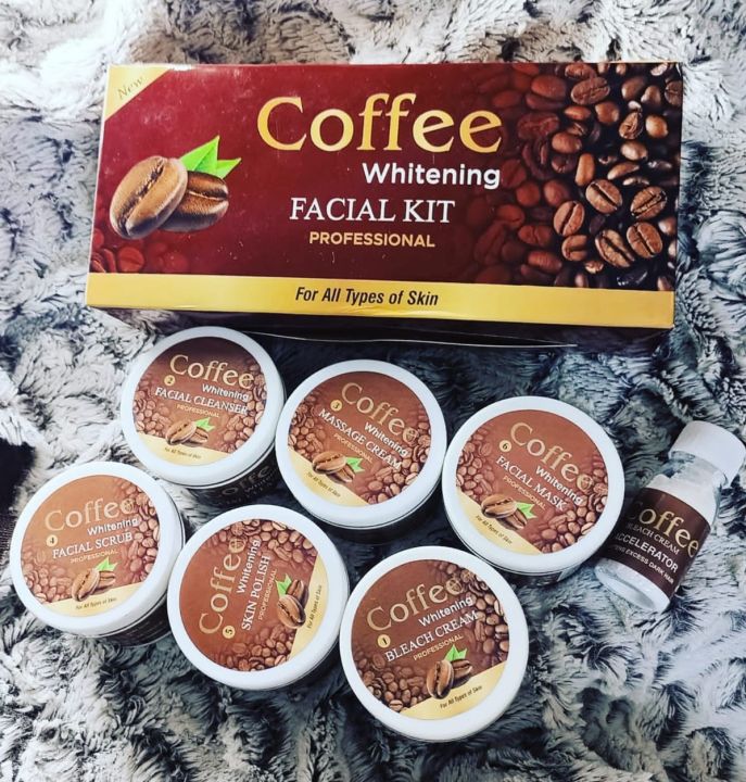 Coffee Skin Whitening Facial kit All Skin Type With Bleach