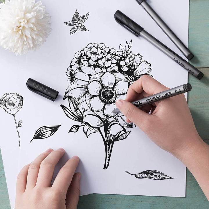 9%20Pcs%20-%20STA%20Permanent%20Black%20Fineliner%20Pen%20Set%20For%20Art%20Technical%20Drawing%20Writing%20Engineering%20Sketching%20Architecture%20Manga%20-%20Image%206