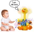 Talk Back Duck Toy, Electric Dancing Light Up Rattles Baby Toys, Talking Toy Repeats What You Say Wriggle Interactive Plush Toy Dancing Duck Singing 60 Songs. 