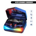 M28 Wireless Earbuds, Sports Gaming Earphones, TWS Touch Control LED Display Wireless Earphone For Games, Sport Headsets with Power Bank, Wireless Bluetooth Colorful Light Earphone. 