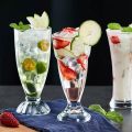 Set of Juice Glasses - Tall Glasses for Water, Juice, Milkshake, Falooda, Mocktails, Mojito, Desserts, Ice Cream, Soda, Sundae, Smoothies. 