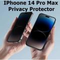 Apple IPhone 14 Pro Max  Anti_Spy Privacy Protector 180 Degree HD Tempered Glass Privacy Protector - Black. 
