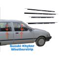 Suzuki Khyber Weatherstrip Khyber Window Strip For Doors Black Color ABS Plastic Built For all 4 Doors. 