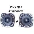 Pack of 2 - 4 Inch 2 Way Car Speakers 40 Watt For Car Door And Dashboard (Pair) And Home Entertainment. 