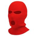 Winter Warm Head Cover, 3-hole Knitting Ski Mask Cold Proof Riding Full Face Mask. 