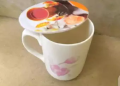 Tea Cup Glass Cover and Mug Cover Lid  Multi Color 6 pcs. 