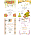 Customized 20/50 PCs Mehndi/Mayon invitation cards - wedding Invitation Cards. 