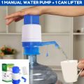 (Pack of 2) Manual Water Pump For 19 Liter Cans Large + Water Bottle Handle Lifter 19 Liter - 19 ltrs Water Bottle Handle Lifter - Easy Lifting For 19 Liter Water Bottle - Flat Water bottle Holder handle + Manual Water Pump For 19 Liter Cans Large. 
