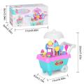 Goglor Children's candy trolleys supermarket cash register set fruit and vegetable toys. 