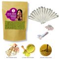 Colorless Organic Mehndi Powder for  Mehndi Cones and practice   hands - 500 Grams mehndi powder with 25 pre rolled empty  Mehndi Cones and 25 mehndi cone pins. 