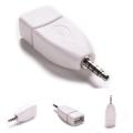 Vehicle 3.5mm Male Aux Audio Plug Jack to USB 2.0 Female Converter Adapter. 