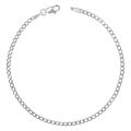 Cuban Bracelet For Girls and Women - 4 mm / 8 inch - Black Silver Golden Acrylic Stainless Steel Friendship Hand Band For Ladies - Best Friend Ship Bangle. 