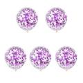 Purple confetti balloons ( Pack of 5). 