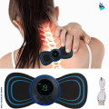 Full Body Mini Butterfly Massager Stick with 8 Modes & 19 Levels | Electric Rechargeable Massage Pad Gun for Neck, Back and Pain Relief for Men/ Women | EMS TENS Device Muscle Therapy Machine. 