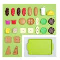 Happy Little Chef Kitchen Toys Play House Mini Burger And Fries Set Food Toys. 