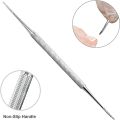 Professional Stainless Steel Ingrown Toenail Tools - Sharp Edge Spoon Shaped Double Ended Toenail Lifter & Nail File Cleaner Trimmer Surgical Medical Grade Stainless Steel Manicure Pedicure Nail Care Tool (2 Pcs Set). 