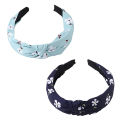 2 pcs Korean Style Knotted Headbands for Women Headdress Girls Vintage Hair Bands Cloth Wide Hairband Soft Hair Hoop Hair Accessories Headwear Fashion Hair Bands Print Headbands Floral Pattern Knotted Wide Headbands Multicolor Turban Knotted Hair bands. 